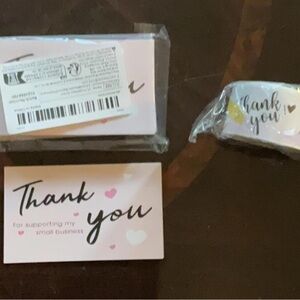 Thank You Cards with Heart Design and stickers